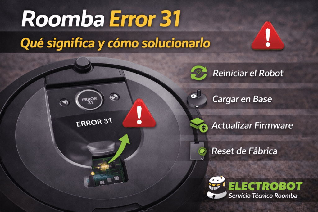 Error 31 en Roomba y cómo solucionarlo
