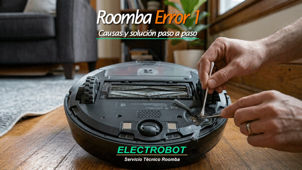 Roomba Error 1: qué significa, causas más frecuentes y cómo solucionar el problema de ruedas o tracción paso a paso.